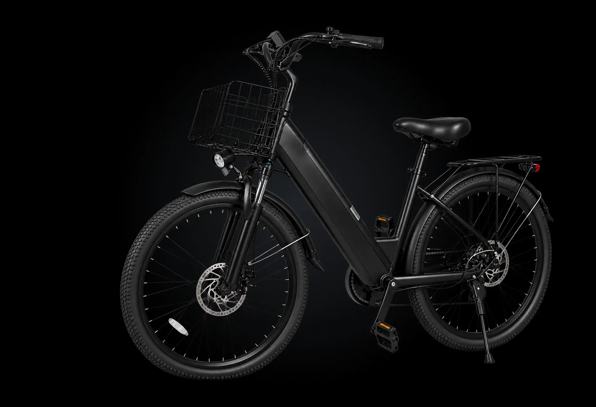 OVE CITYBIKE de profil, cadre bas et porte-bagages